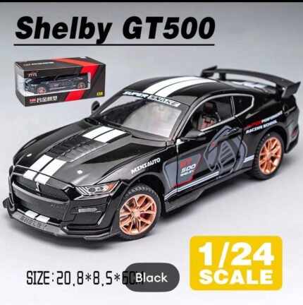 1:24 Mustang Shelby Gt500 Die Cast Model Car ( With Box & Desply Case )